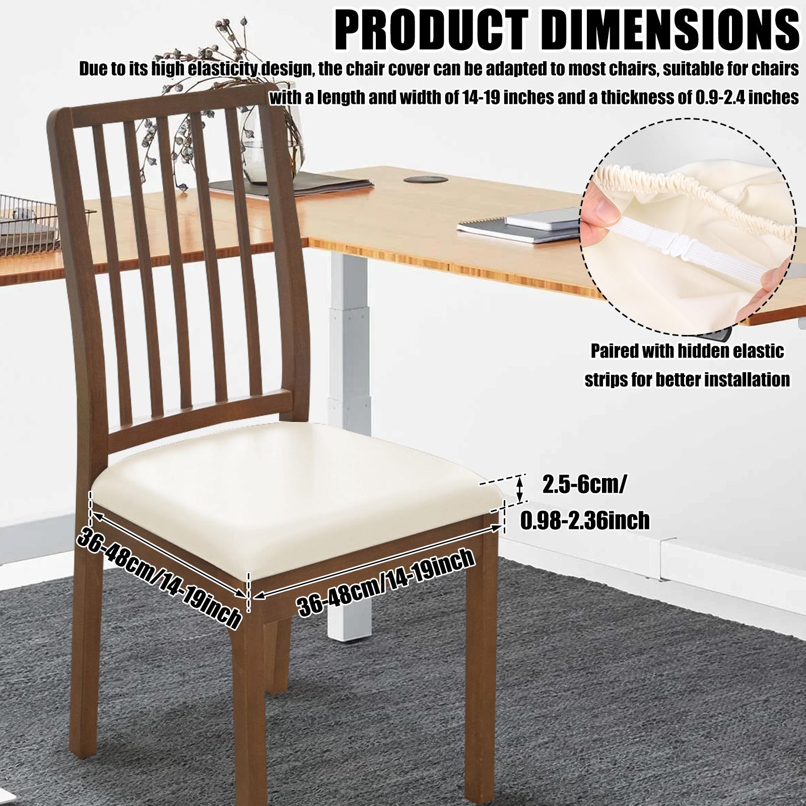 4Pcs Dining Chair Seat Cover Set Leather Waterproof Chair Cushion Cover Kitchen Chair Seat Protector Slipcover Furniture Decor
4Pcs Dining Chair Seat Cover Set Leather Waterproof Chair Cushion Cover Kitchen Chair Seat Protector Slipcover Furniture Decor