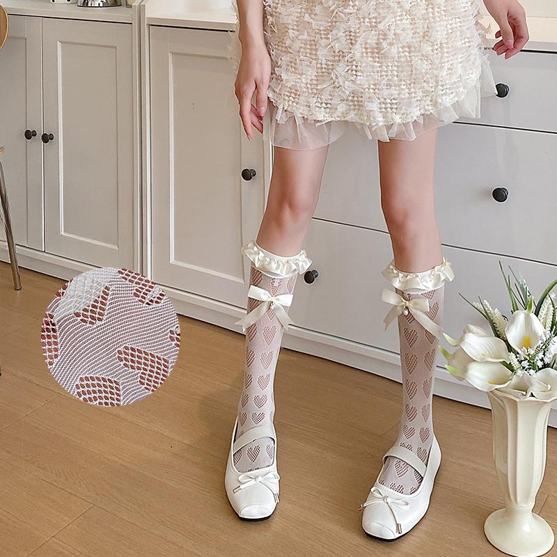 Lace Socks for Women, Summer Thin Lolita Thigh-high Socks, Heart-shaped Hollowed-out Bow Pearl Sweet Calf Socks 1 pair чорний
Lace Socks for Women, Summer Thin Lolita Thigh-high Socks, Heart-shaped Hollowed-out Bow Pearl Sweet Calf Socks 1 pair чорний