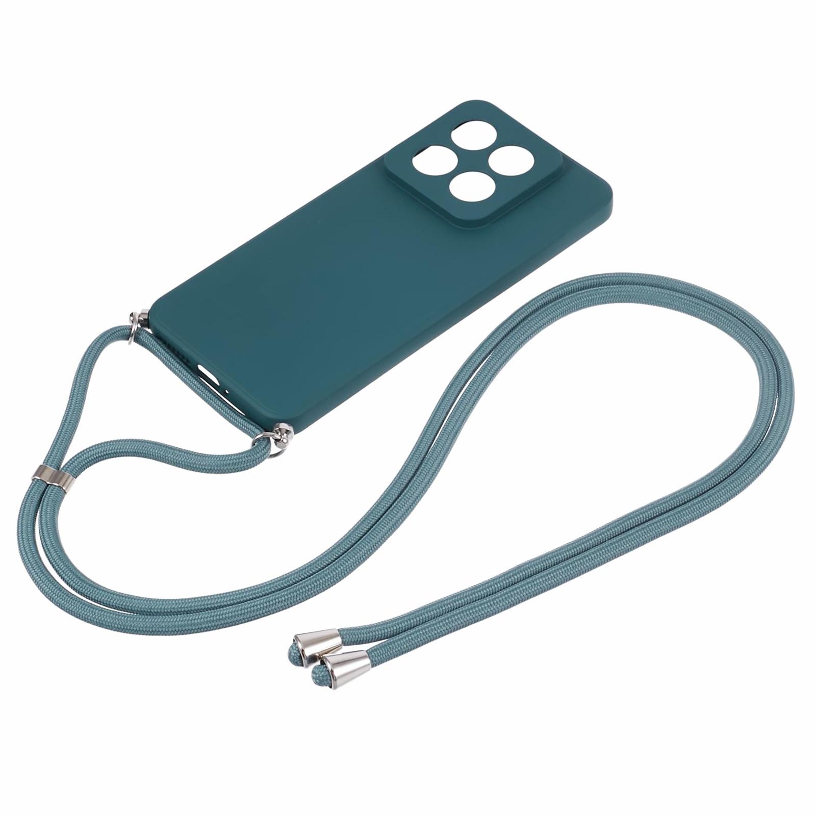 For Xiaomi 14 Pro TPU Phone Case Non-Slip Rubberized Finish Cover with Lanyard Army Green
For Xiaomi 14 Pro TPU Phone Case Non-Slip Rubberized Finish Cover with Lanyard Army Green
