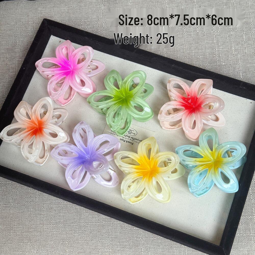 Colorful Gradient Frangipani & Four-Leaf Clover Hair Clip - Women s Sweet Headdress Accessory 8cm
Colorful Gradient Frangipani & Four-Leaf Clover Hair Clip - Women s Sweet Headdress Accessory 8cm