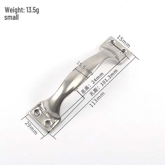 Stainless Steel Curved Pull Handle for Wooden Doors, Wardrobes, Drawers, and Tool Boxes.
Stainless Steel Curved Pull Handle for Wooden Doors, Wardrobes, Drawers, and Tool Boxes.