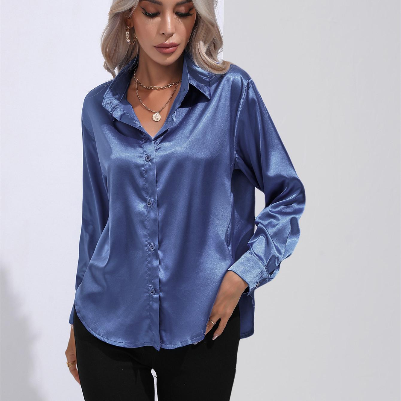 GMXIA Женские модные повседневные однотонные блузки и рубашки-поло с длинным рукавом с принтом XXL светло-синий
GMXIA Женские модные повседневные однотонные блузки и рубашки-поло с длинным рукавом с принтом XXL светло-синий