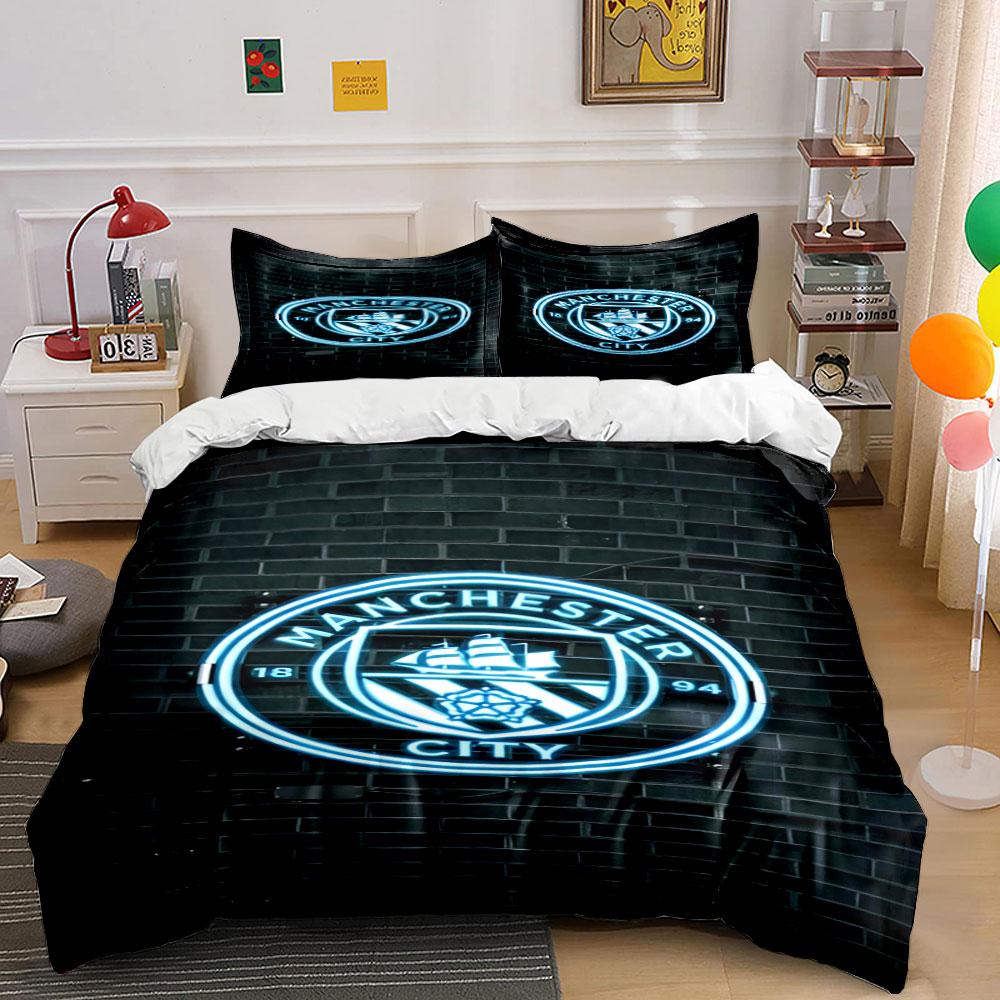 Manchester City logo pattern. Bedding sets Duvet cover sets Duvet covers Pillowcases(1 * Duvet Cover 2 * Pillowcases without duvet insert) 135x200cm
Manchester City logo pattern. Bedding sets Duvet cover sets Duvet covers Pillowcases(1 * Duvet Cover 2 * Pillowcases without duvet insert) 135x200cm