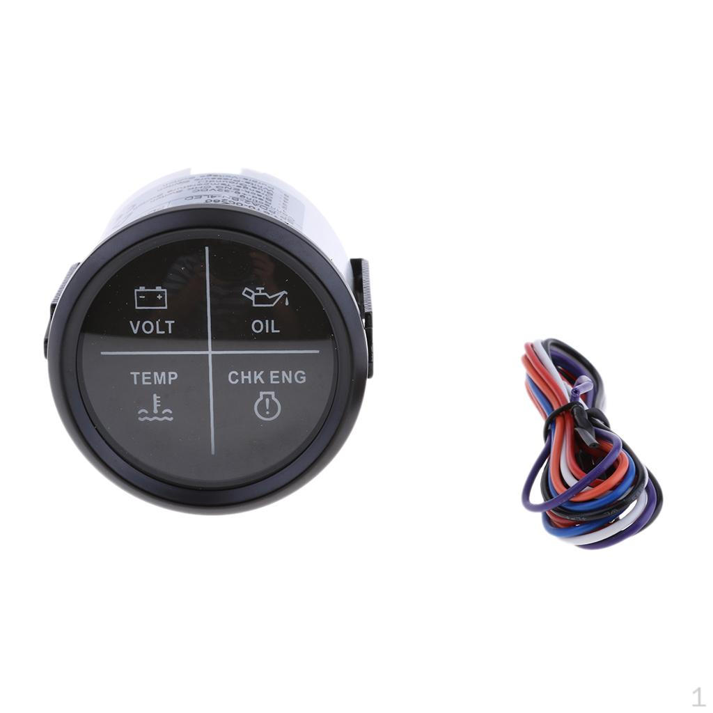 1 Piece 4 LED Alarm Indicator Oil Temp Meter for Marine, Boat, Car Black Black
1 Piece 4 LED Alarm Indicator Oil Temp Meter for Marine, Boat, Car Black Black