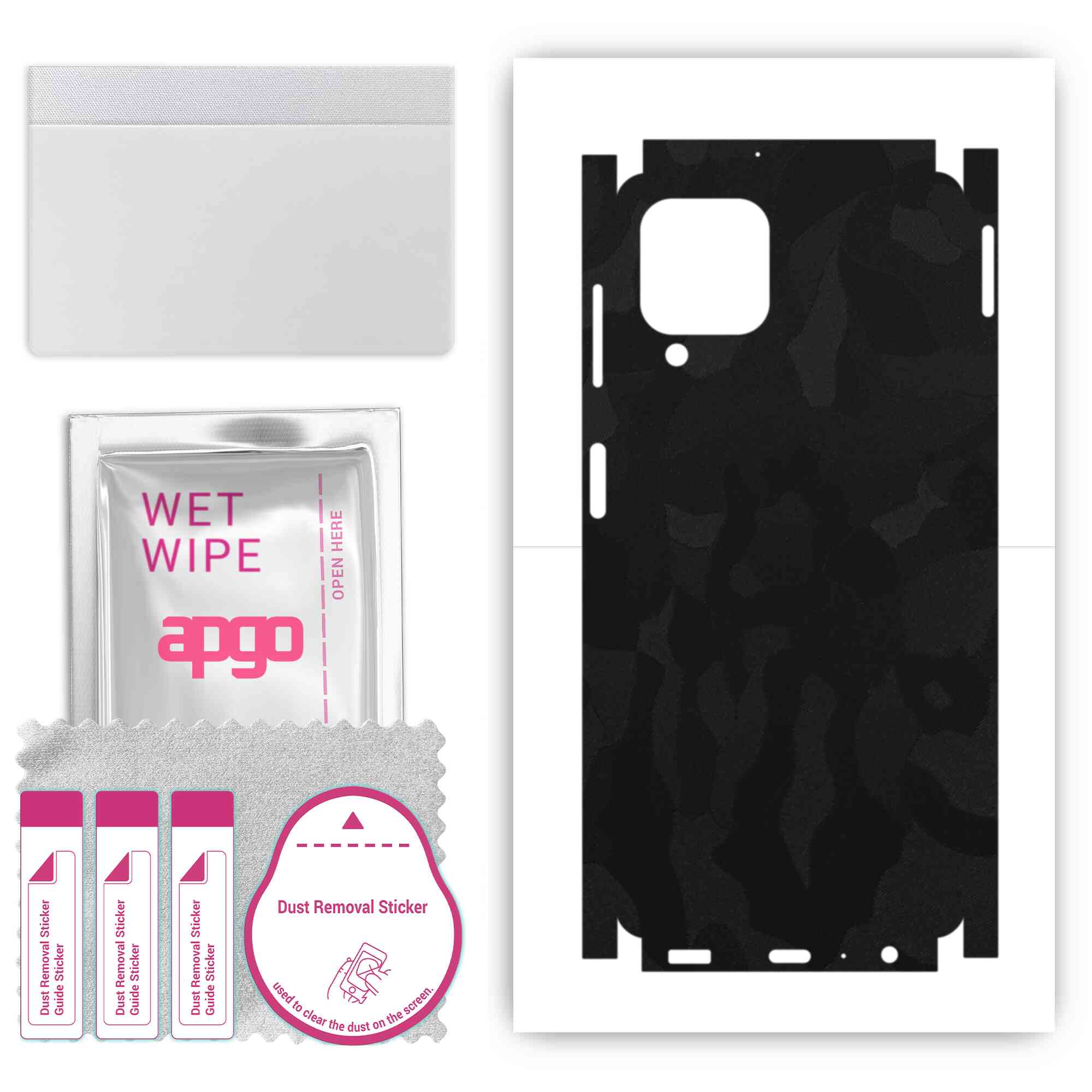 Apgo Protective Skin Sticker for the back+sides compatible with Samsung Galaxy A22, Full Wrap Film, Foil, Vinyl - Pattern Black Camo
Apgo Protective Skin Sticker for the back+sides compatible with Samsung Galaxy A22, Full Wrap Film, Foil, Vinyl - Pattern Black Camo