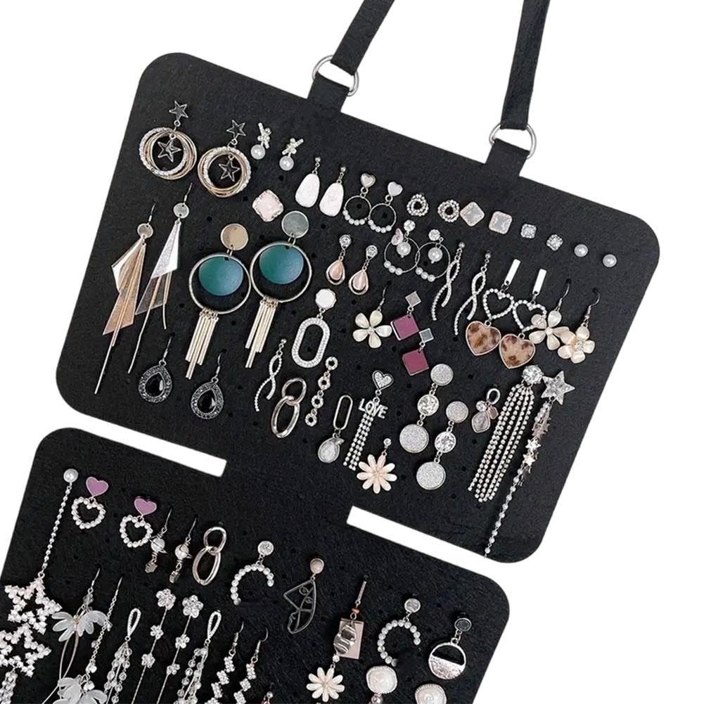 Foldable Felt Jewelry Organizer Wall Hanging 5 Tier Earring Necklace Brooch Pin Badge Display Storage Holder non-removable чёрный
Foldable Felt Jewelry Organizer Wall Hanging 5 Tier Earring Necklace Brooch Pin Badge Display Storage Holder non-removable чёрный