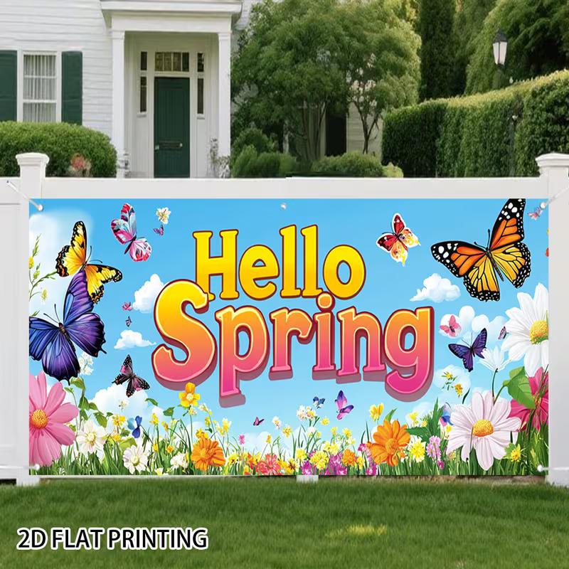 2D Hello Spring Banner with Wildflowers and Butterflies Photo Booth Backdrop 47.2x31.5inch/120*80cm
2D Hello Spring Banner with Wildflowers and Butterflies Photo Booth Backdrop 47.2x31.5inch/120*80cm