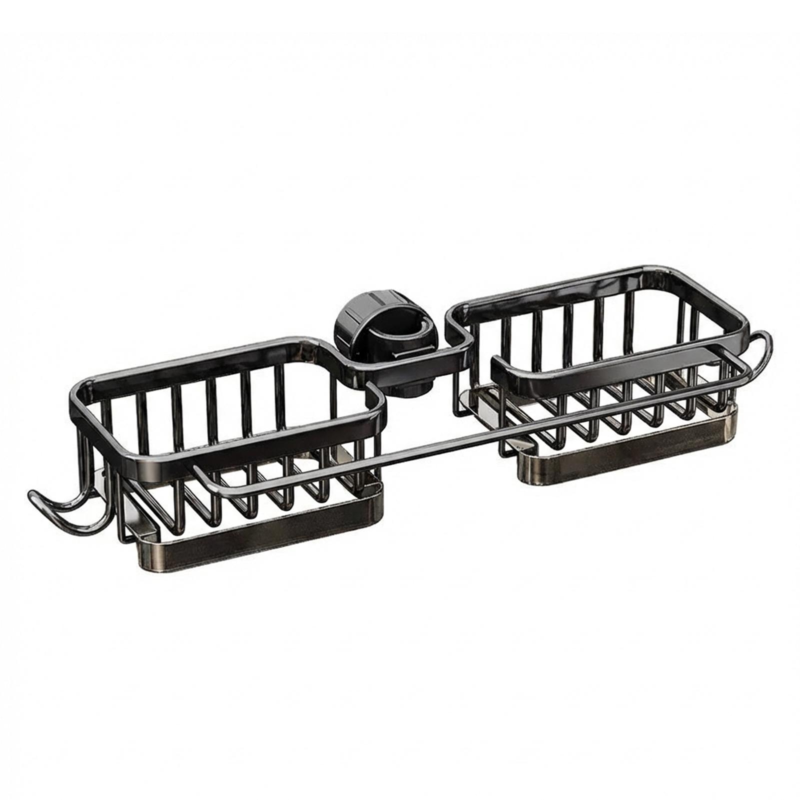 Kitchen Sink Shelf Space Aluminum Material With Draining Basket And Cloth Storage Multi Functional Design чёрный
Kitchen Sink Shelf Space Aluminum Material With Draining Basket And Cloth Storage Multi Functional Design чёрный