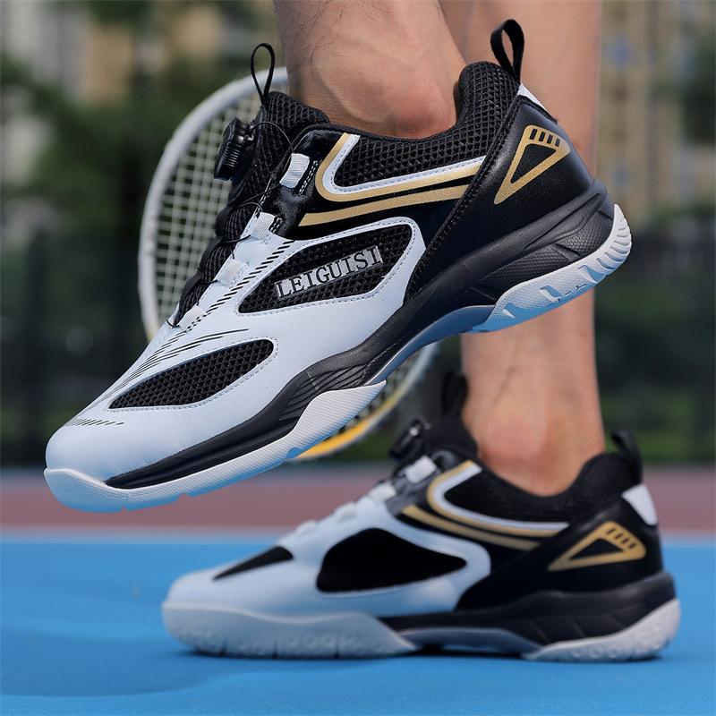 Badminton shoes, rotating button men s and women s lace-up-free sports tennis shoes, non-slip and wear-resistant new sports basketball shoes 46
Badminton shoes, rotating button men s and women s lace-up-free sports tennis shoes, non-slip and wear-resistant new sports basketball shoes 46