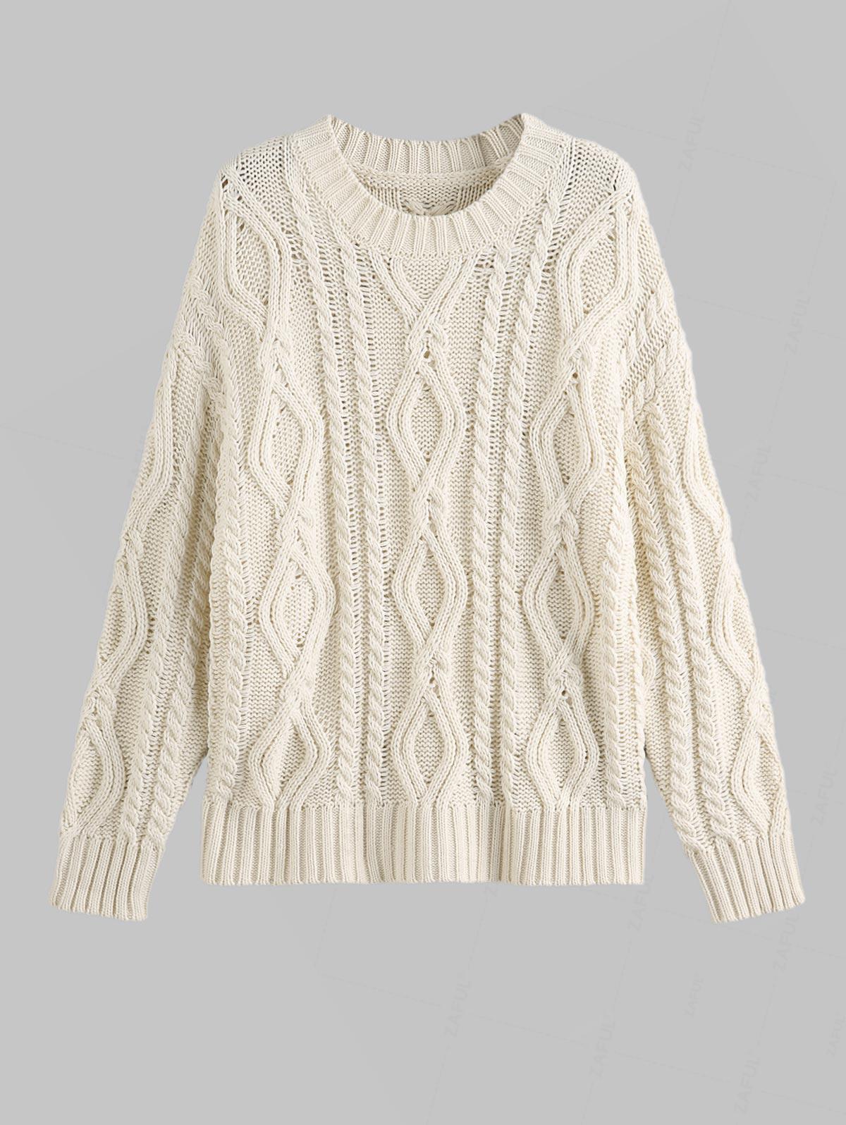 ZAFUL Women s Daily Solid Color Long Sleeve Drop Shoulder Loose Cable Knit Crew Neck Pullover Jumper Fisherman Sweater
ZAFUL Women s Daily Solid Color Long Sleeve Drop Shoulder Loose Cable Knit Crew Neck Pullover Jumper Fisherman Sweater