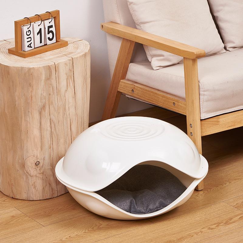 Pet Litter Semi-enclosed Four-season General Cat House Plastic Eggshell Cat Litter Dual-use Cat Litter Summer Cat Litter L-62x51x33CM белый
Pet Litter Semi-enclosed Four-season General Cat House Plastic Eggshell Cat Litter Dual-use Cat Litter Summer Cat Litter L-62x51x33CM белый