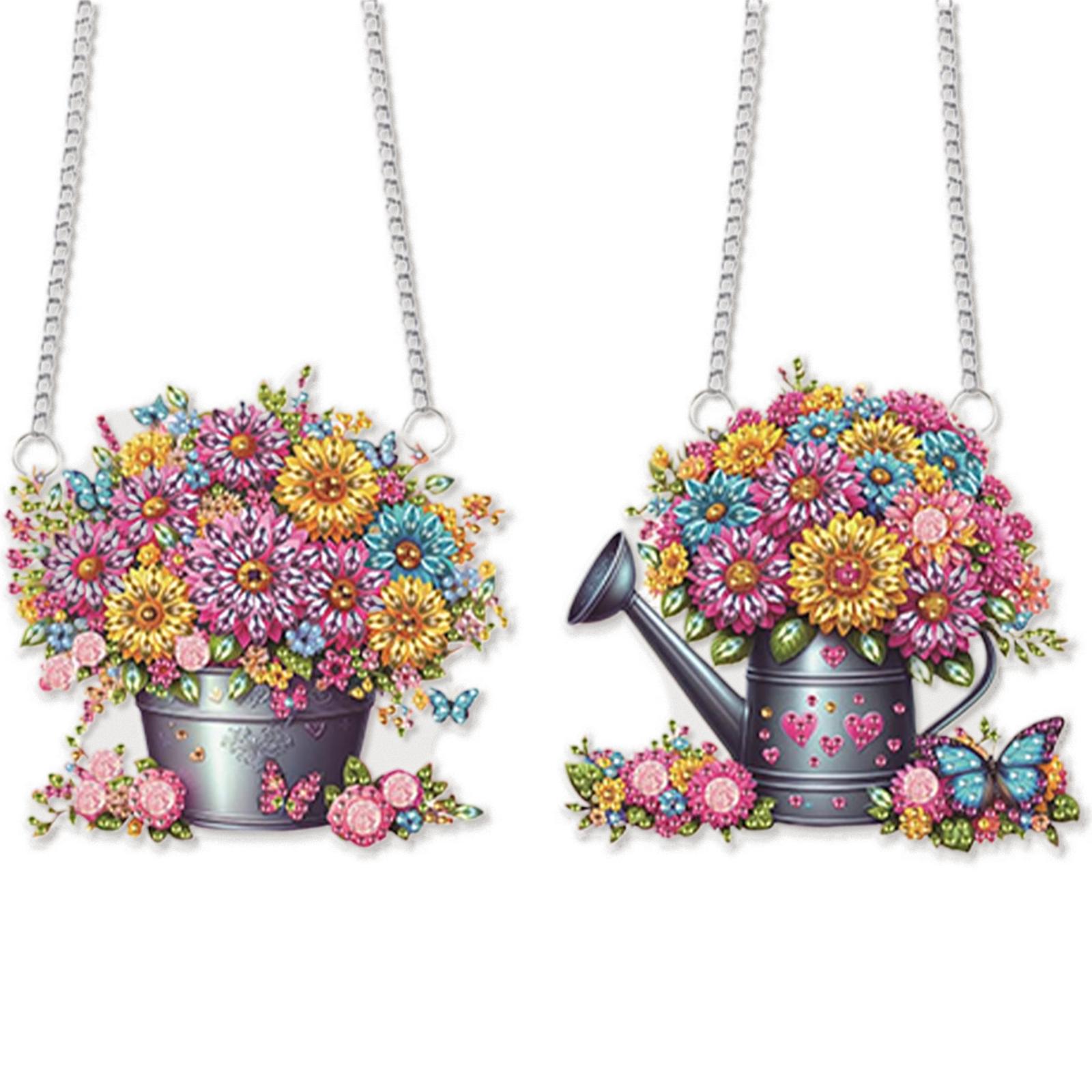 2pcs FlowerTheme 2D Flat DIY Special Shape Hanging Diamond Art Kits Diamond Painting Set Rhinestone Diamond Art Window Pendants
2pcs FlowerTheme 2D Flat DIY Special Shape Hanging Diamond Art Kits Diamond Painting Set Rhinestone Diamond Art Window Pendants