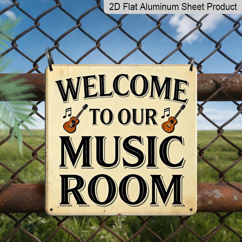 2D Flat - 1pc, Vintage Aluminum Sign, Outdoor Plaque & Wall Decor, Welcome To Our Music Space Sign, Studio Wall Art, Living Room Decoration 20*20cm
2D Flat - 1pc, Vintage Aluminum Sign, Outdoor Plaque & Wall Decor, Welcome To Our Music Space Sign, Studio Wall Art, Living Room Decoration 20*20cm