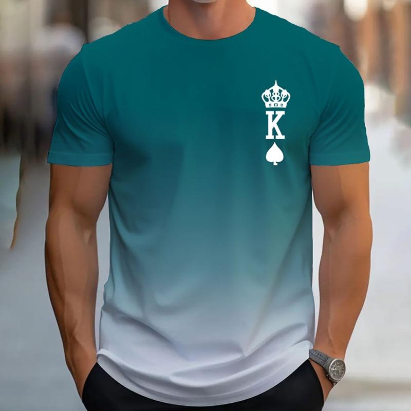 Men s Gradient Color Letter K Pattern Printed T-shirt Casual Short Sleeved Round Neck T-shirt S
Men s Gradient Color Letter K Pattern Printed T-shirt Casual Short Sleeved Round Neck T-shirt S