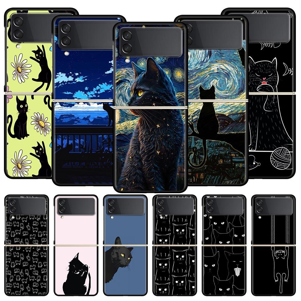 Black Cat Cartoon Cute Phone Case For Samsung Galaxy Z Flip 4 5 3 Fold Black Hard PC Shell For Samsung Z Flip5 Cover Couqe Funda 
Black Cat Cartoon Cute Phone Case For Samsung Galaxy Z Flip 4 5 3 Fold Black Hard PC Shell For Samsung Z Flip5 Cover Couqe Funda