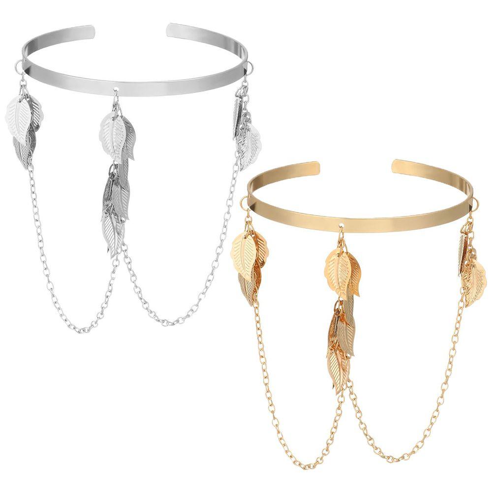 Jewelry Metal Leaves Round-Shape Bangle Upper Arm Bracelet Arm Decor Arm Chain Leaf Tassel Pendants
Jewelry Metal Leaves Round-Shape Bangle Upper Arm Bracelet Arm Decor Arm Chain Leaf Tassel Pendants