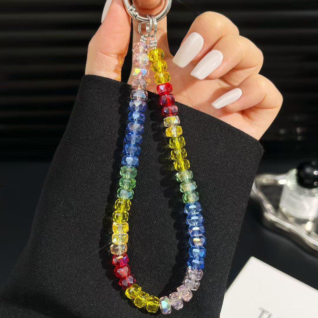 Seven-Color Crystal Rainbow Phone Lanyard with Anti-Lost Charm
Seven-Color Crystal Rainbow Phone Lanyard with Anti-Lost Charm