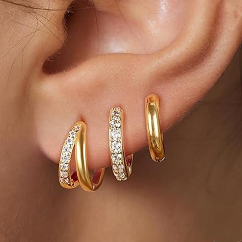 3PCS Sets Stainless Steel Square Zirconia Hoop Earrings For Women Daily Life Cartilage Stud Earrings Piercing Jewelry Gift
3PCS Sets Stainless Steel Square Zirconia Hoop Earrings For Women Daily Life Cartilage Stud Earrings Piercing Jewelry Gift