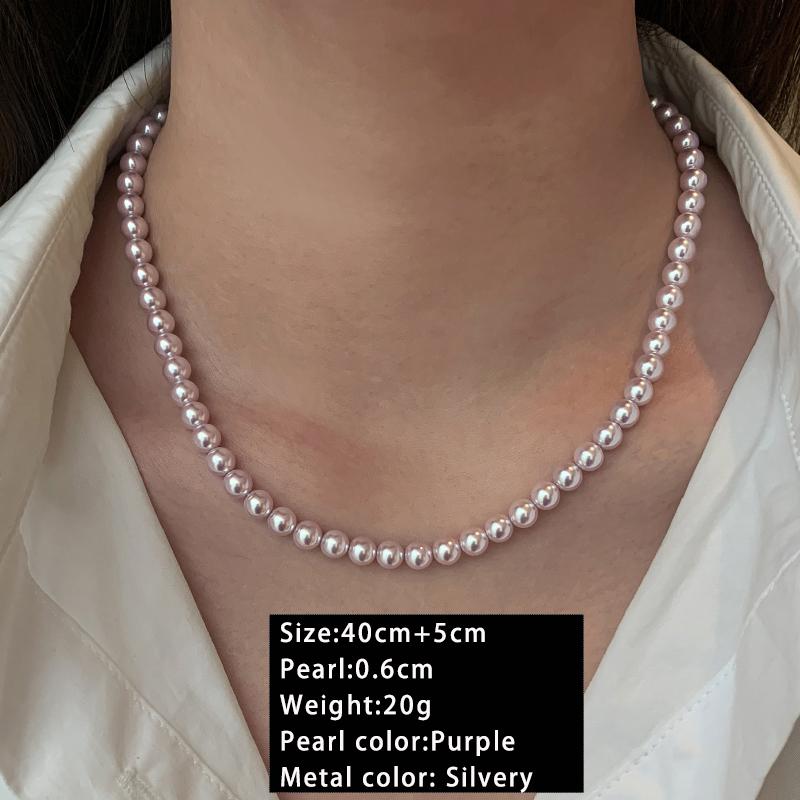 Luxury Rose Purple Pearl Beads Chain Necklace For 2026 Korean Edition Elegant Jewelry Women s Sexy Clavicle Chain Accessories Light purple
Luxury Rose Purple Pearl Beads Chain Necklace For 2026 Korean Edition Elegant Jewelry Women s Sexy Clavicle Chain Accessories Light purple