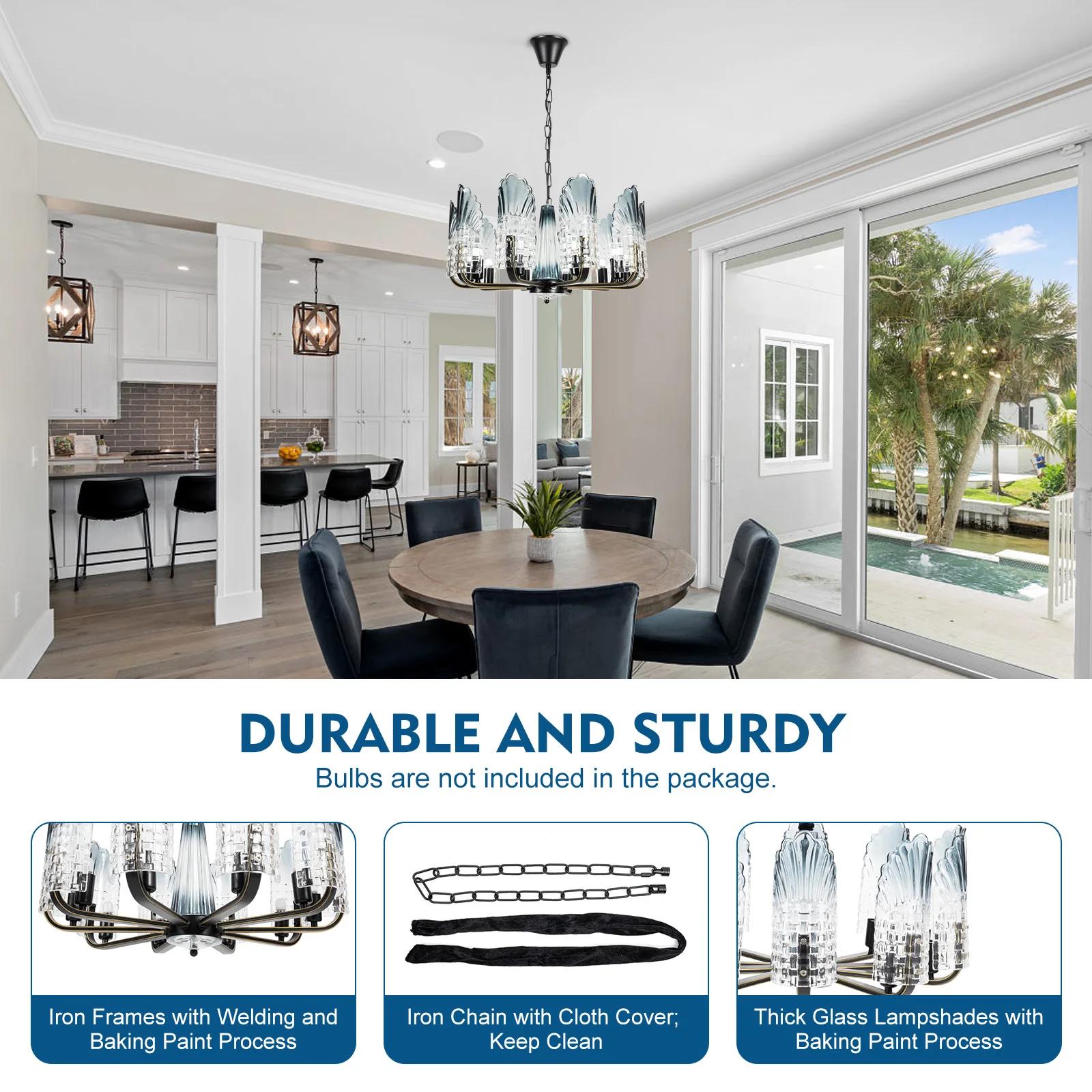 Bymaocar 10-ламповая хрустальная люстра, большой хрустальный стеклянный светильник, современная элегантная подвесная лампа 110 В для спальни, гостиной L
Bymaocar 10-ламповая хрустальная люстра, большой хрустальный стеклянный светильник, современная элегантная подвесная лампа 110 В для спальни, гостиной L