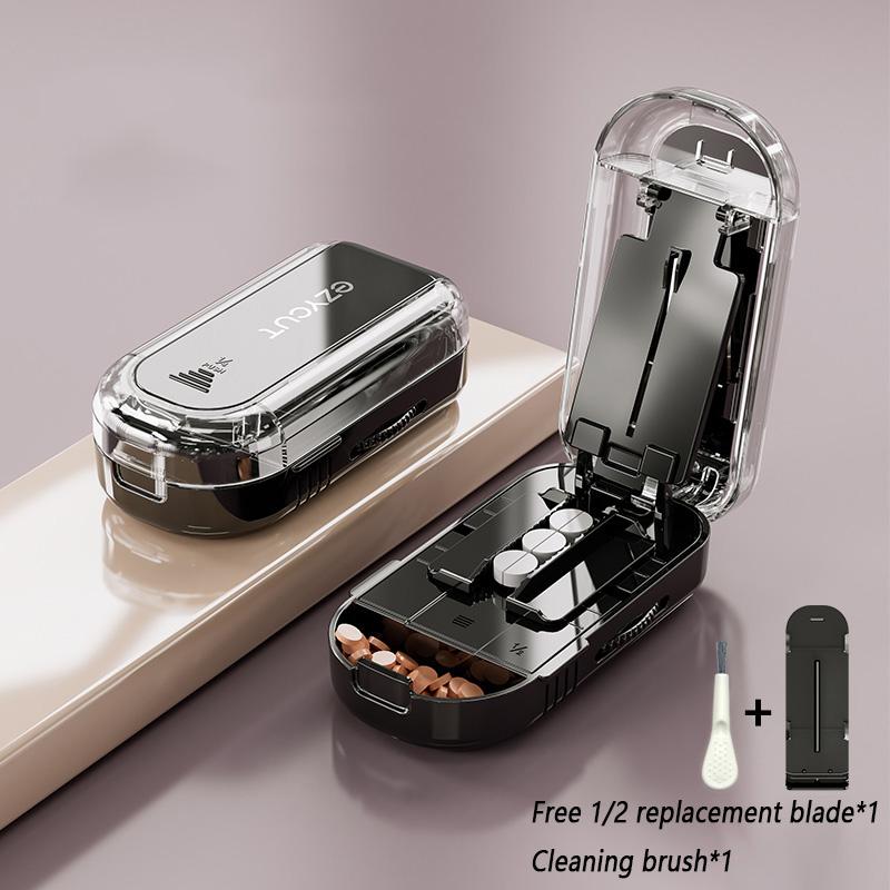2in1 Pill Cutter Precise with Brush & Replacement Blade Medicine Tablet Splitter Storage Box Drug Dispenser Health Care Supplies
2in1 Pill Cutter Precise with Brush & Replacement Blade Medicine Tablet Splitter Storage Box Drug Dispenser Health Care Supplies