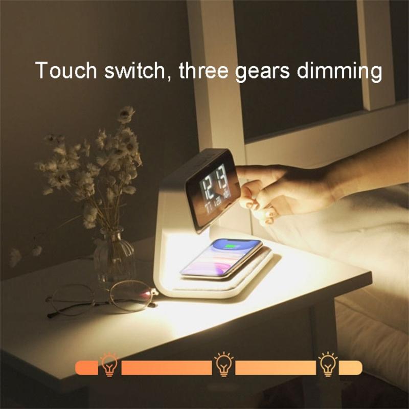 3-in-1 10W Cell Phone Wireless Charger with Bedside Lamp,LCD Alarm Clock for Home (EU Plug)
3-in-1 10W Cell Phone Wireless Charger with Bedside Lamp,LCD Alarm Clock for Home (EU Plug)