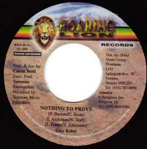 7inch Record TONY REBEL - Nothing To Prove NONE Roaring Lion Re 1998 Jamaica Reggae, Ska & Dub Used
7inch Record TONY REBEL - Nothing To Prove NONE Roaring Lion Re 1998 Jamaica Reggae, Ska & Dub Used