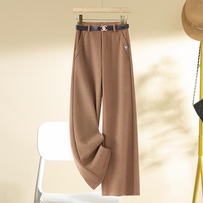 Khaki Wool Wide-Leg Women s Pants - 2024 Autumn/Winter Soft Cashmere Look Thickened Straight-Leg Trousers 30 (for 125-135 lbs)
Khaki Wool Wide-Leg Women s Pants - 2024 Autumn/Winter Soft Cashmere Look Thickened Straight-Leg Trousers 30 (for 125-135 lbs)