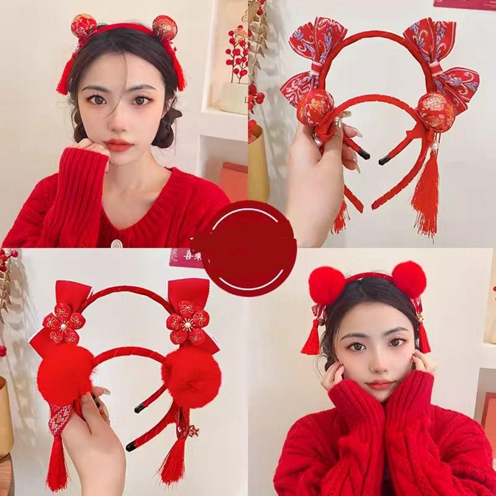 Tassel New Year Hair Band Red Hairband Chinese Style Headdress Lovely Red Bow Headband Children B
Tassel New Year Hair Band Red Hairband Chinese Style Headdress Lovely Red Bow Headband Children B