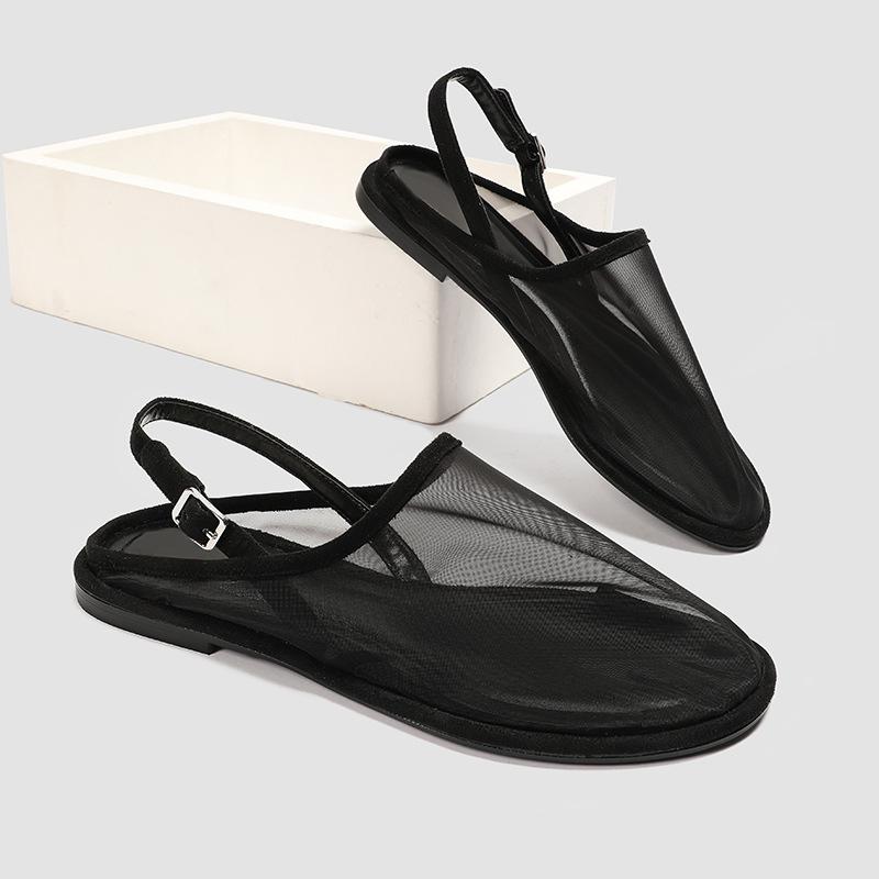 Round head breathable fashion mesh flat-soled single shoes metal buckle decorative mouth straps thin sandals women 41 чорний
Round head breathable fashion mesh flat-soled single shoes metal buckle decorative mouth straps thin sandals women 41 чорний