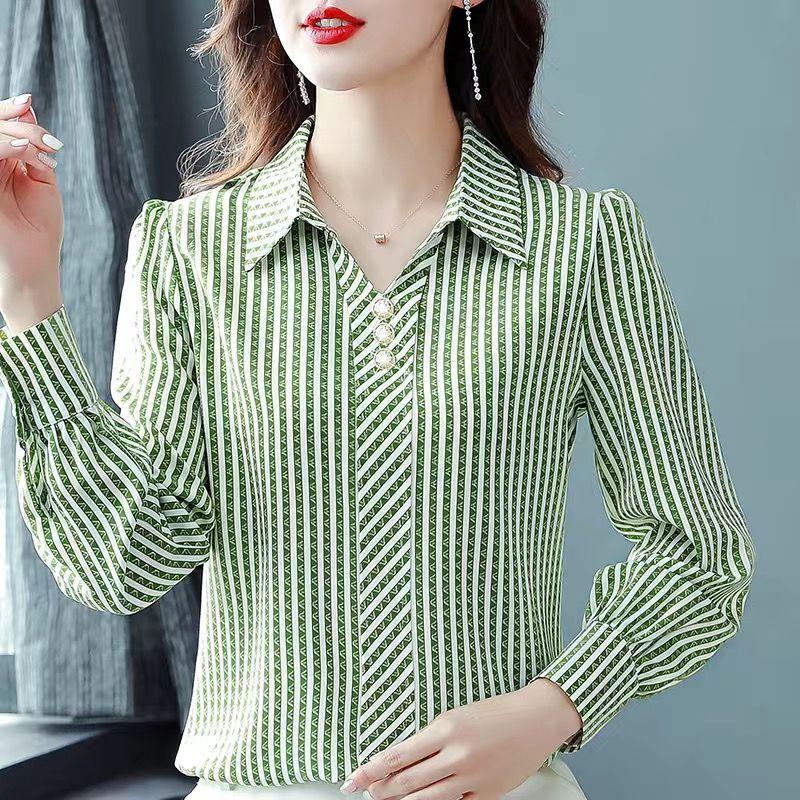 Silk Shirt Ladies Short-sleeved Temperament Small Shirt Spring and Summer Western Style All-match Shirt Top 4XL зелений
Silk Shirt Ladies Short-sleeved Temperament Small Shirt Spring and Summer Western Style All-match Shirt Top 4XL зелений