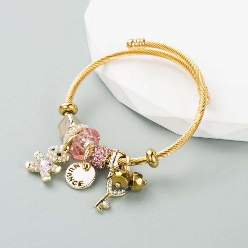 Diy cute bear pendant alloy bracelet - trendy bestseller
Diy cute bear pendant alloy bracelet - trendy bestseller