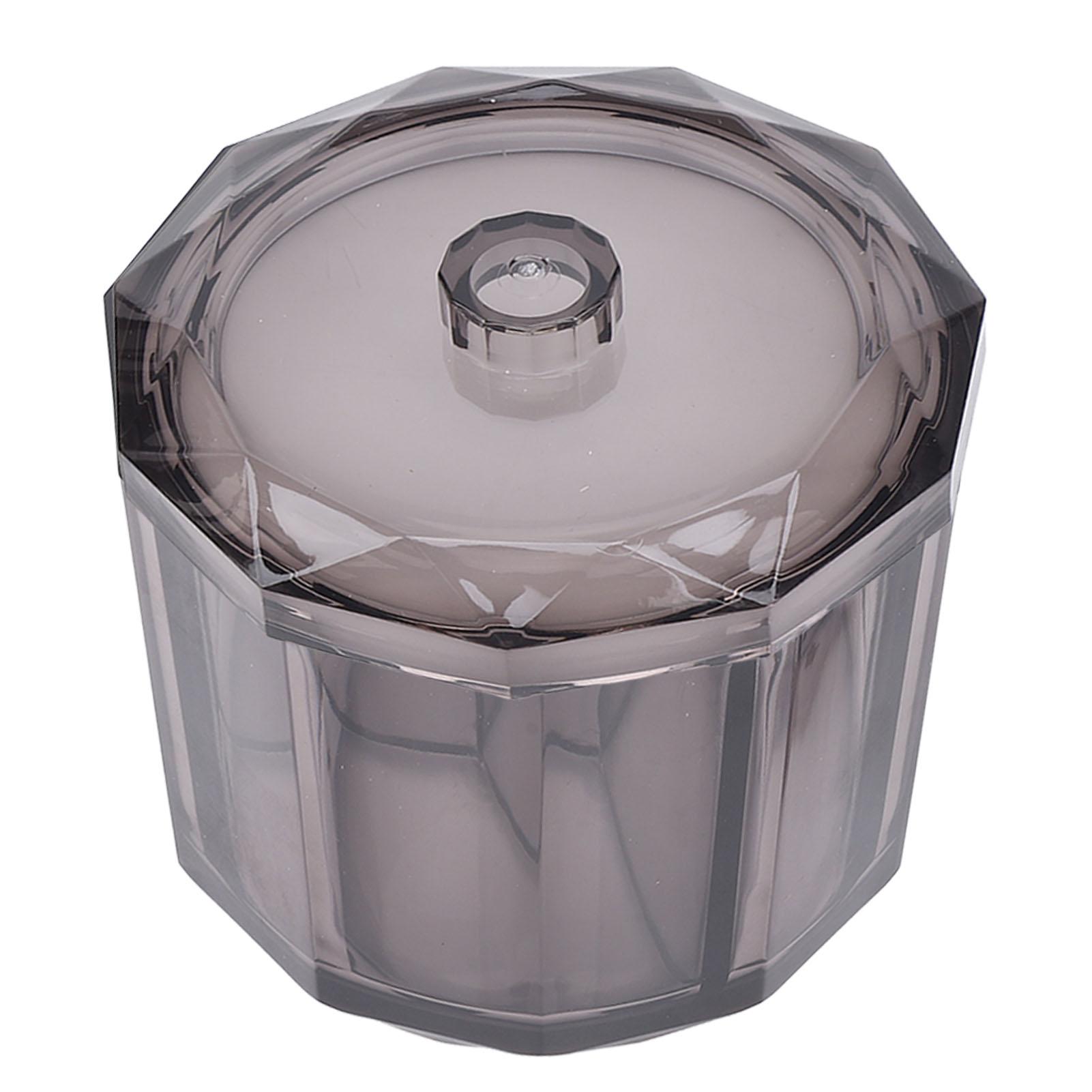 Qtip Holder Dispenser for Floss Picks Transparent Black Acrylic 3 Compartments Dust Water Resistant Lid Cotton Rounds Dispenser
Qtip Holder Dispenser for Floss Picks Transparent Black Acrylic 3 Compartments Dust Water Resistant Lid Cotton Rounds Dispenser
