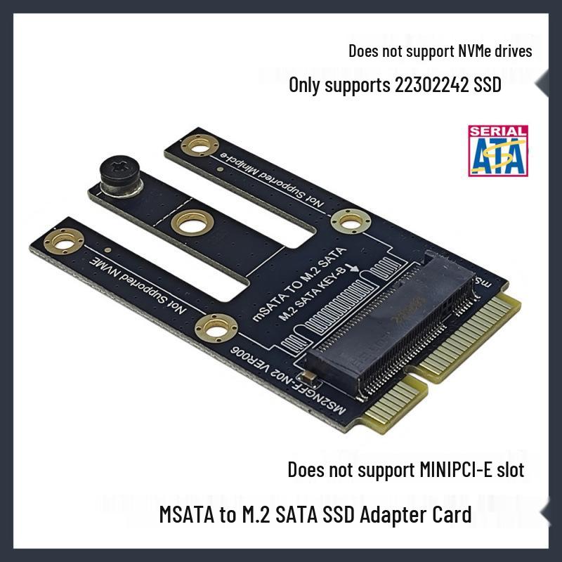 mSATA to M.2 SATA SSD Adapter Card, NGFF Expansion for 2230/2242 Models
mSATA to M.2 SATA SSD Adapter Card, NGFF Expansion for 2230/2242 Models