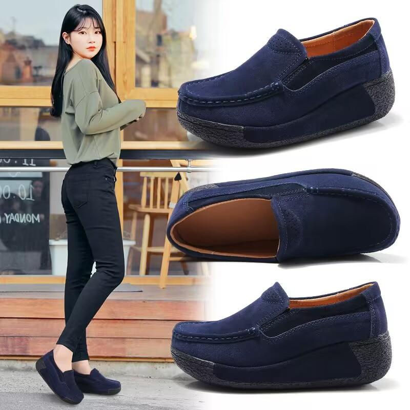 Versatile wedge heel beef down leather platform muffin shoes women s large size shoes women s shoes women s casual single shoes 41 сірий колір
Versatile wedge heel beef down leather platform muffin shoes women s large size shoes women s shoes women s casual single shoes 41 сірий колір