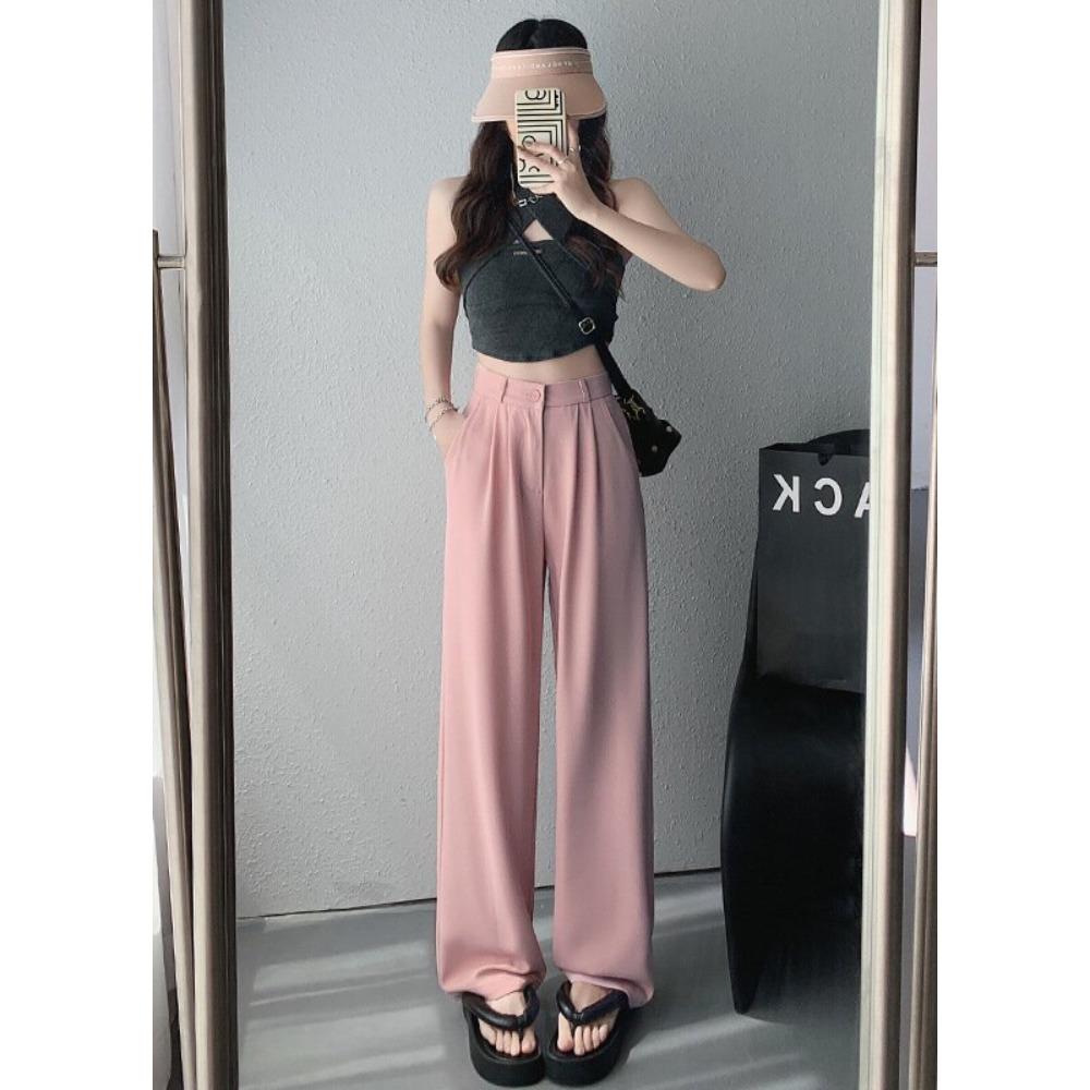 Women High Waist Draped Suit Pants Elegant Narrow Wide Leg Straight Leg Floor Length Casual Trousers S розовый
Women High Waist Draped Suit Pants Elegant Narrow Wide Leg Straight Leg Floor Length Casual Trousers S розовый