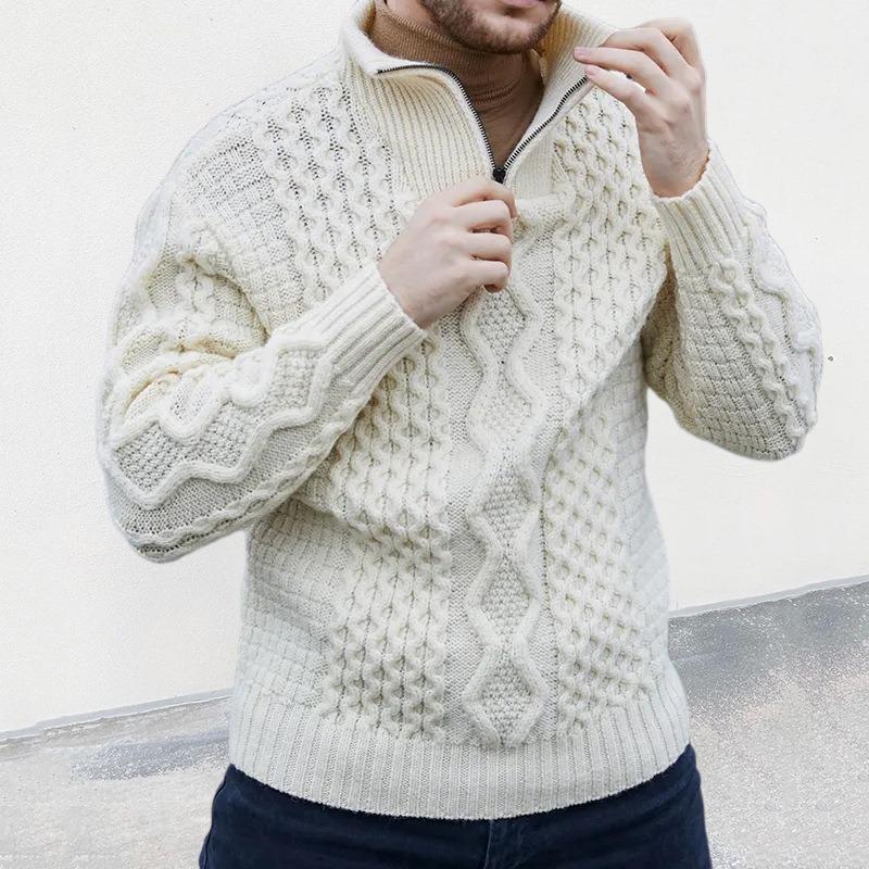 2025 Winter New Knitted Sweater with Zipper, High Neck, Long Sleeves, and Twisted Pattern M білий
2025 Winter New Knitted Sweater with Zipper, High Neck, Long Sleeves, and Twisted Pattern M білий