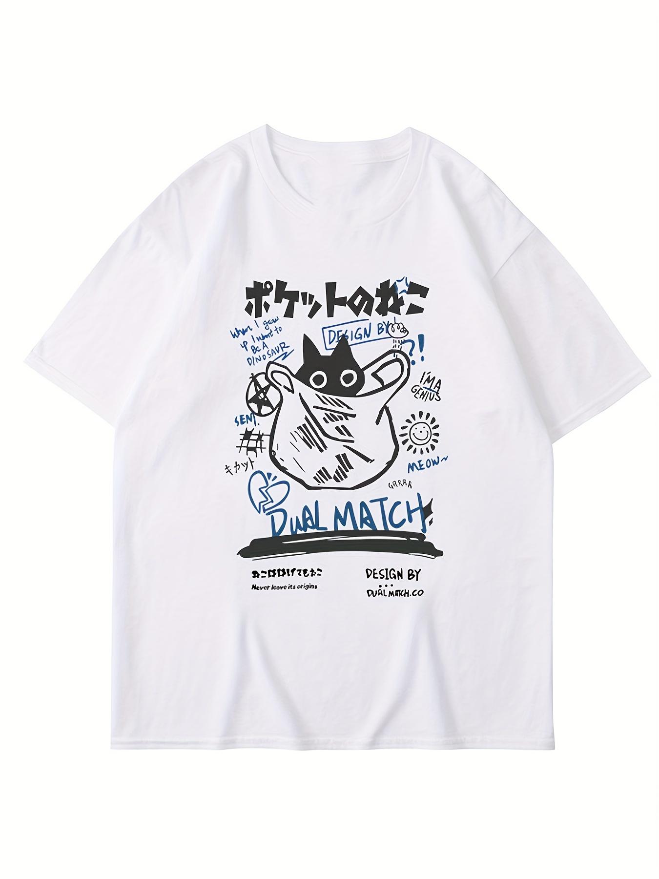 Heavy duty pure cotton new American high street fashionable cat pattern printed casual round neck short sleeved T-shirt S
Heavy duty pure cotton new American high street fashionable cat pattern printed casual round neck short sleeved T-shirt S