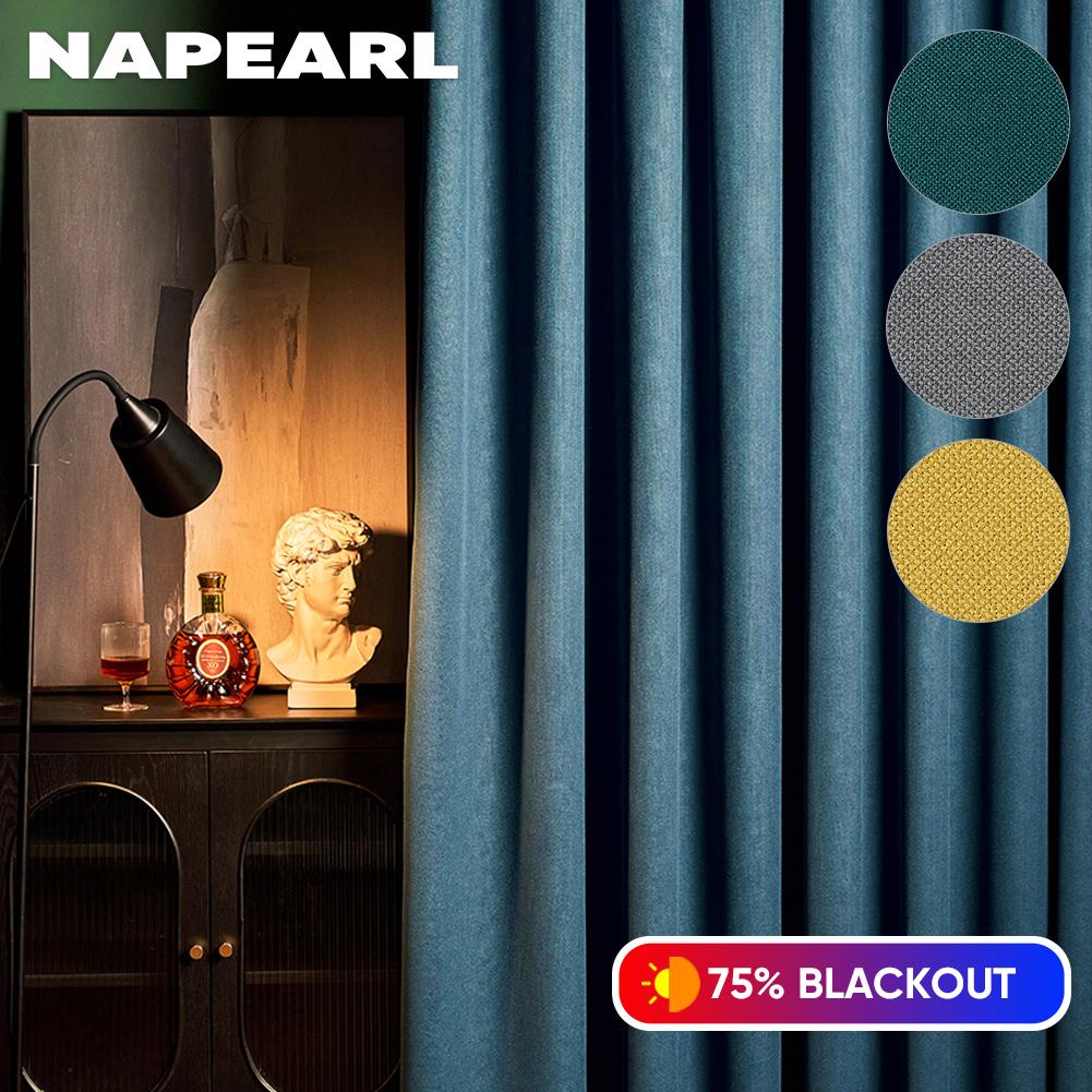 1 шт. NAPEARL 75% затеняющая занавеска, однотонная ткань, обновленная оконная занавеска, европейская классическая затемняющая занавеска, занавеска для спальни для гостиной
1 шт. NAPEARL 75% затеняющая занавеска, однотонная ткань, обновленная оконная занавеска, европейская классическая затемняющая занавеска, занавеска для спальни для гостиной