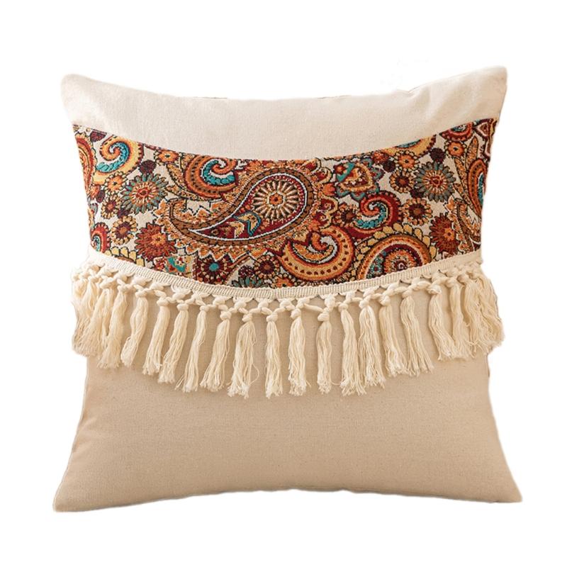 Decorative Pillow Case with Tassels and Fringe 45x45cm Vintaged Farm house Cushion Sleeve for Couch or Bed Decoration 45x45cm
Decorative Pillow Case with Tassels and Fringe 45x45cm Vintaged Farm house Cushion Sleeve for Couch or Bed Decoration 45x45cm