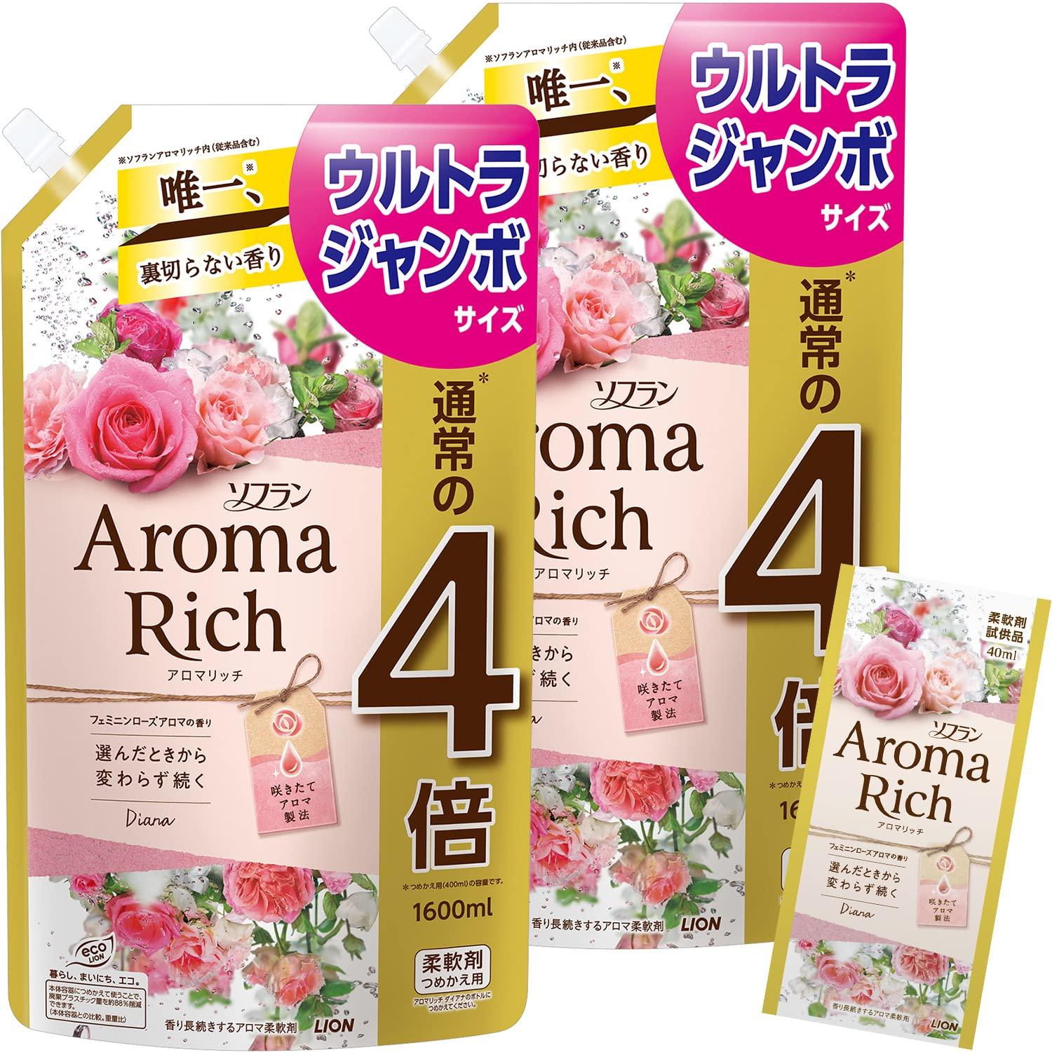Кондиционер для белья Soflan Aroma Rich Diana Rose Ультра 1600 мл х с Покупкой Бонусного Товара (Женственный аромат) Стержень, Джамбо, 2 штуки,
Кондиционер для белья Soflan Aroma Rich Diana Rose Ультра 1600 мл х с Покупкой Бонусного Товара (Женственный аромат) Стержень, Джамбо, 2 штуки,