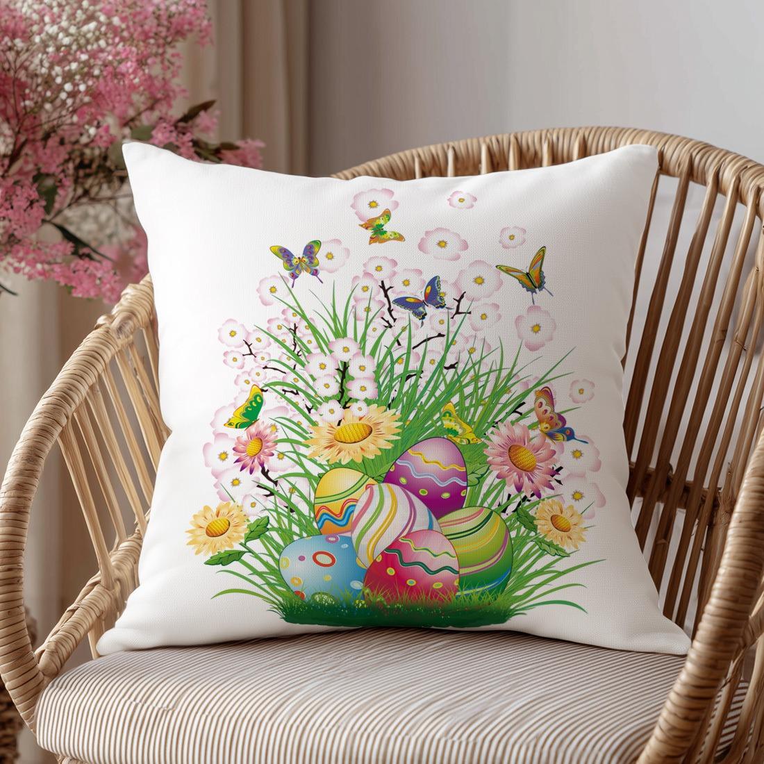 Single-sided printing pillow cover, spring, Easter, egg floral pattern pillow cover 40x40cm/16x16inch
Single-sided printing pillow cover, spring, Easter, egg floral pattern pillow cover 40x40cm/16x16inch