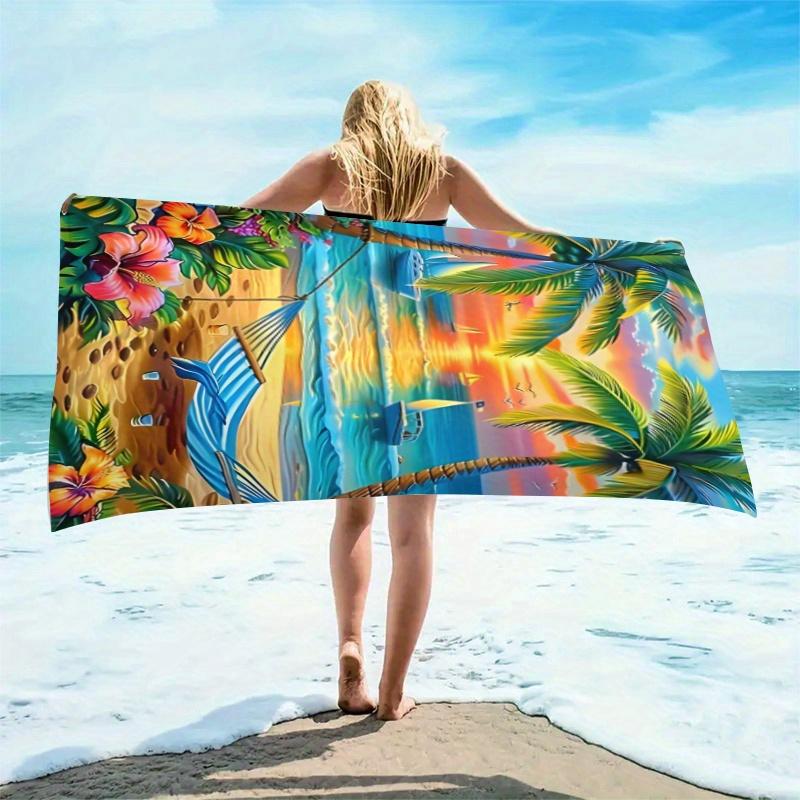 Tropical Beach Sunset Print Towel, Extra Large 3 Sizes Soft Absorbent Quick-Dry for Pool Camping Travel Gym W40*H60(CM)
Tropical Beach Sunset Print Towel, Extra Large 3 Sizes Soft Absorbent Quick-Dry for Pool Camping Travel Gym W40*H60(CM)