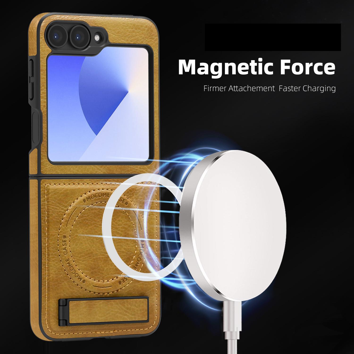 For Samsung Galaxy Z Flip6 5G Case Compatible with MagSafe Kickstand Leather Phone Back Cover Sapphire
For Samsung Galaxy Z Flip6 5G Case Compatible with MagSafe Kickstand Leather Phone Back Cover Sapphire