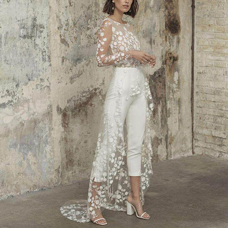 2020 Autumn New European and American Foreign Trade Women s Clothing Ebay See-Through Long-Sleeved Lace Jumpsuit Windbreaker Fake Two-Piece New Style White S
2020 Autumn New European and American Foreign Trade Women s Clothing Ebay See-Through Long-Sleeved Lace Jumpsuit Windbreaker Fake Two-Piece New Style White S