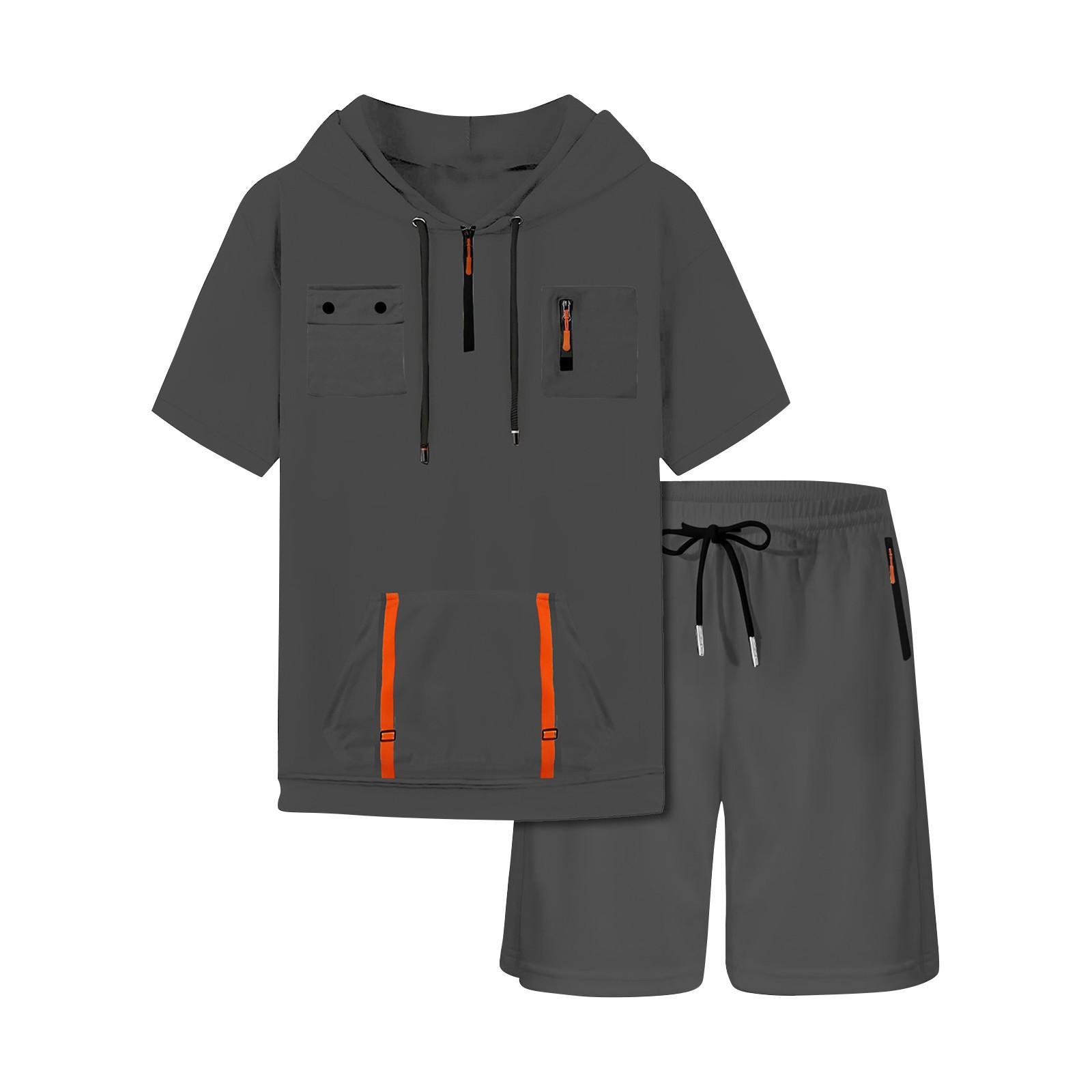 Men s Summer Mesh Short-sleeved T-shirt With Hooded Collar Suit Sports Men s Casual Shorts Two-piece Suit Men ,Two-piece Set, L
Men s Summer Mesh Short-sleeved T-shirt With Hooded Collar Suit Sports Men s Casual Shorts Two-piece Suit Men ,Two-piece Set, L
