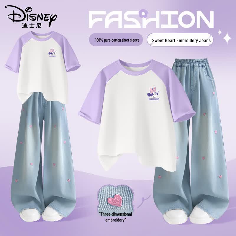 Disney Girls Heart Print Cotton Short Sleeve Top & Denim Shorts Set 120
Disney Girls Heart Print Cotton Short Sleeve Top & Denim Shorts Set 120