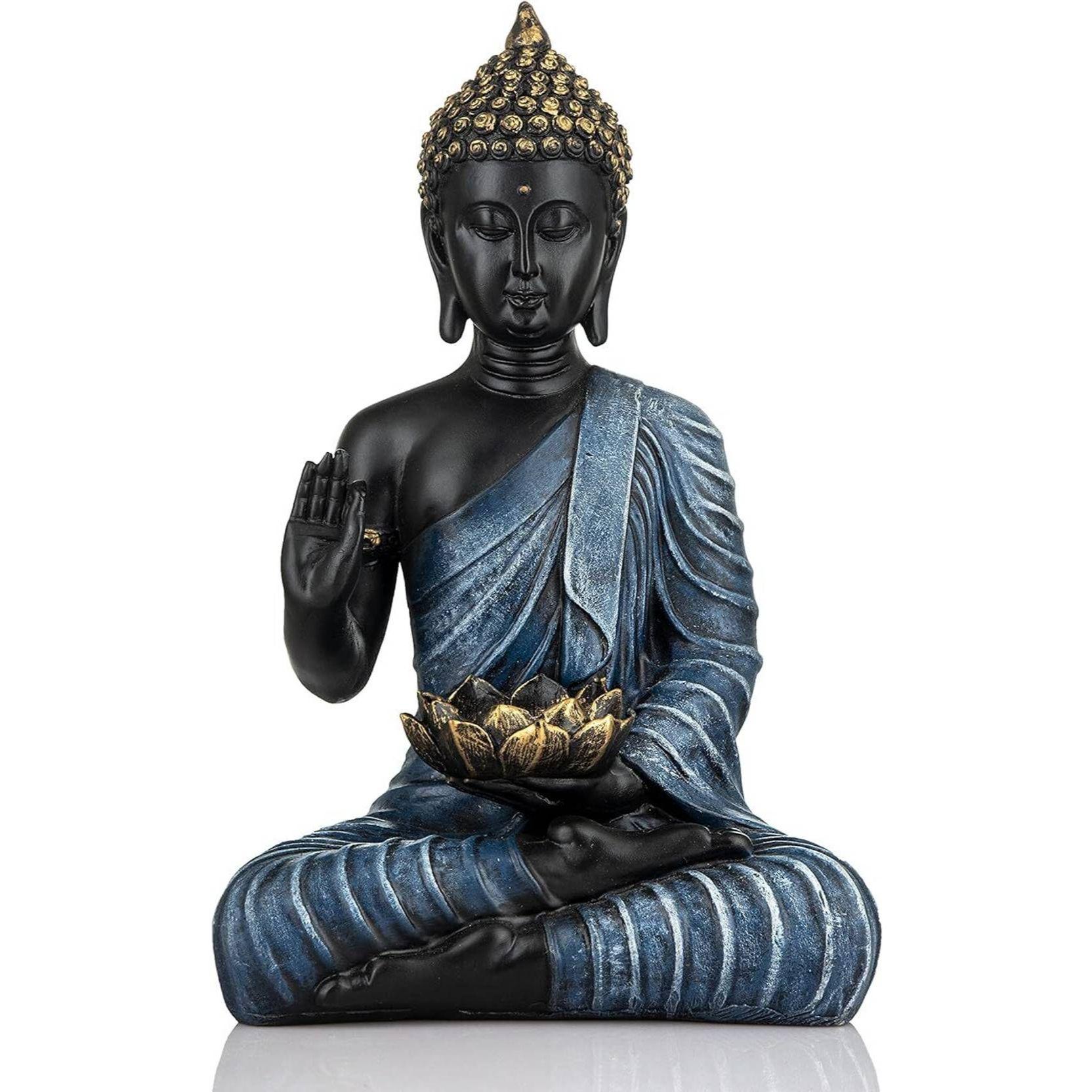 Медитирующий сидящий Будда статуэтка идол домашний декор гостиная подарки декоративная статуэтка - 27 см (Смола, Синий, Черный)
Медитирующий сидящий Будда статуэтка идол домашний декор гостиная подарки декоративная статуэтка - 27 см (Смола, Синий, Черный)
