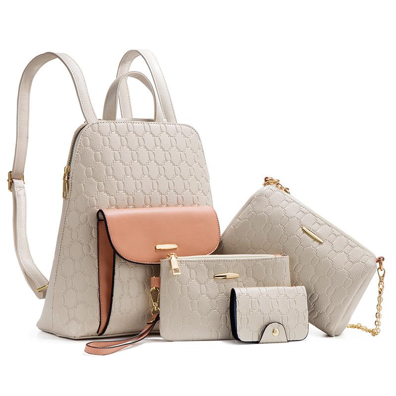 Fashion Embossed Single Shoulder Diagonal Span Backpack Trend Simple Large Capacity Chain Bag Four-Piece Set Mother And Child Women S Bag белый
Fashion Embossed Single Shoulder Diagonal Span Backpack Trend Simple Large Capacity Chain Bag Four-Piece Set Mother And Child Women S Bag белый