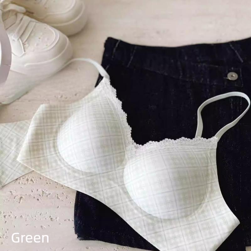 Women Spring and Summer Retro Pledgelace Small Chest Gathered No Trace Underwear 38/85AB зелений
Women Spring and Summer Retro Pledgelace Small Chest Gathered No Trace Underwear 38/85AB зелений